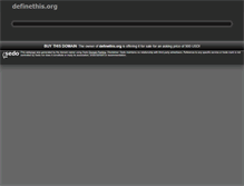 Tablet Screenshot of definethis.org